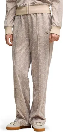 Puma T7 Snake Print Track Pants in Mouse Gray at Nordstrom, Size X-Small