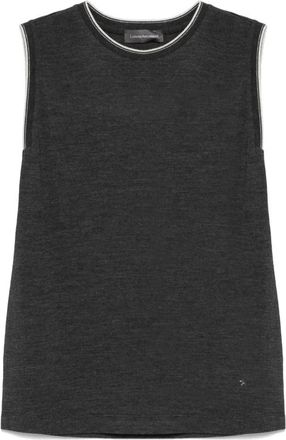 Lorena Antoniazzi Ster Patch Tanktop - Dames - Tops zonder mouwen - Grijs - 2XS - Wol - Tops