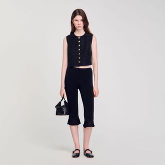 Sandro Pleated crop top