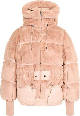 Tom Ford pink fur & leather bomber jacket Size XS