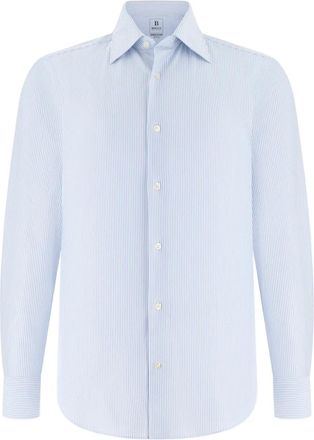 Boggi Milano striped collar shirt - men - Cotton/Polyester - S - White