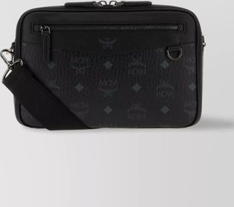 MCM small diamond crossbody bag in printed canvas