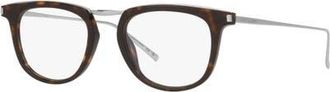 Saint Laurent 50mm Round optical glasses in Tortoise at Nordstrom