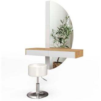 Vicco Tocador Melisa, Blanco, 120 Cm Con Iluminaci&oacute;n Led Y Taburete, Vicco