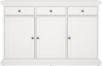 Calicosy Aparador de 3 puertas y 3 cajones L143,7 cm - Blanco