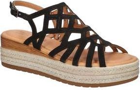 Bella Vita Gladiator Espadrille Sandal in Blk Suede at Nordstrom Rack, Size 7