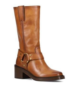 Frye Womens Kate Harness Boots In Bark