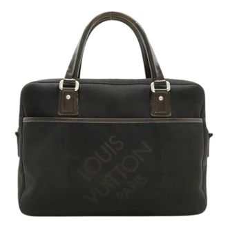 Louis Vuitton Pre-owned Damier Geant Canvas Aktetas - Heren - Vintage Handtas - Zwart - ONE Size - Leer - Vintage
