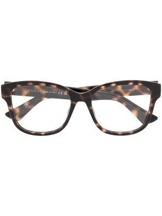 Gucci tortoiseshell GG glasses - women - Acetate - 54 - Brown
