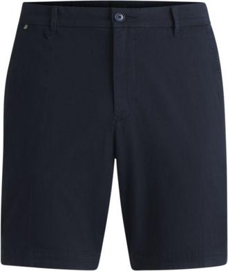 BOSS Slim-fit shorts in stretch-cotton twill