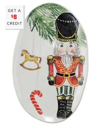 Vietri Vietri Nutcrackers Small Oval Platter With $13 Credit