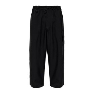 Yohji Yamamoto Straight Trousers, male, Black, Size: XL Sport Uniform Straight Pants