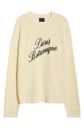 PacSun Paris Embroidered Cotton Sweater in Cream at Nordstrom, Size X-Large