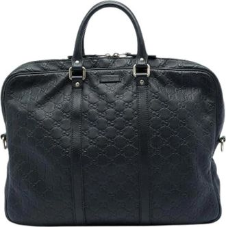Gucci Pre-owned Business Bag - Dames - Vintage Handtas - Zwart - ONE Size - Leer - Vintage