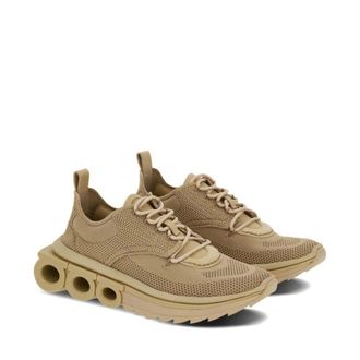 Ferragamo Mesh Fabric Sneaker - Beige