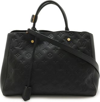 Louis Vuitton Black Noir Monogram Empreinte Handbag Shoulder Bag Tote Bag (Pre-Owned)