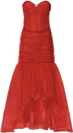 For Love & Lemons Gowns - Dames - Avondkleed - Rood - 2XS - Chiffon - Kleedjes