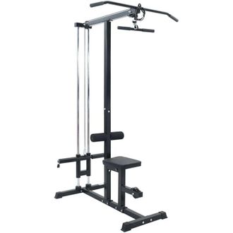 vidaXL Lat machine Nero 110 x 70 x 187 cm Acciaio Verniciato a Polvere - Vidaxl