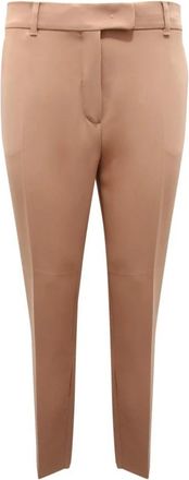 Max Mara Jerta WO Broek - Dames - Slim Fit Broeken - Beige - XS - Wol - Broeken