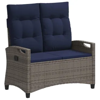 vidaXL Panchina Da Giardino Con Cuscino 105 X 60 X 112 Cm Acciaio Vidaxl