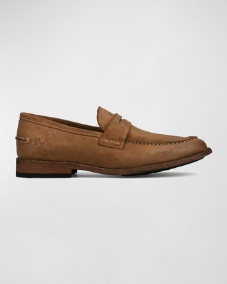 Frye Mens Tyler Leather Penny Loafers