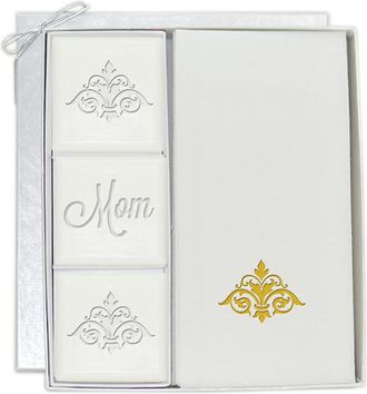 Carved Solutions Damask Mom Soap And Towel Set