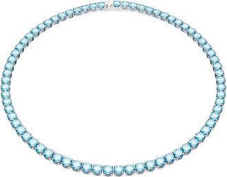 Swarovski Damesketting Blauw Matrix Tennis 5661187 - Dames - Kettingen - Grijs - ONE Size - Accessoires