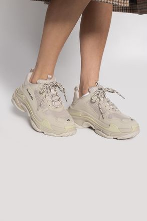 Balenciaga Triple S Sneakers, Womens, Beige