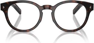 Prada 52mm Phantos Optical Glasses in Red Tortoise at Nordstrom
