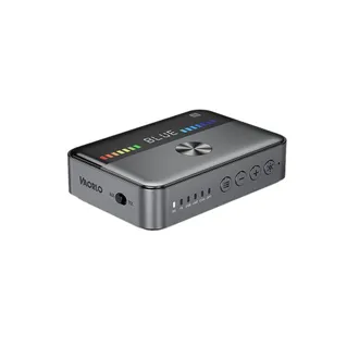 OEM Adaptador Convertidor Dac &Oacute;ptico Coaxial Nfc 5.3 Con Receptor Y Transmisor De Audio Nfc 5.3, Luz Rgb, Usb, 3,5 Mm, Aux, Rca, Color Gris
