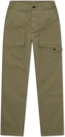 Fortela Jerryt Herringbone Cotton Fatigue Trousers in Blue at Nordstrom, Size 27 32 Eu