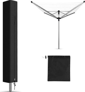 OEM Funda Secadora, 180x16x16 Cm, Tejido Oxford 210d, Universal Secadora, Resistente Tendedero Giratorio, Impermeable Resistente Rayos Lluvia, Negro