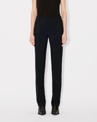 Kenzo Womens Virgin Wool Skinny Trousers - Dark Blue - Size EU 40 (Womens)