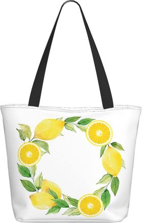 AOOEDM Lemons And Leaves Ladies Shopping Bag 13x11x7in.The Perfect ValentineS Day Gift.It Is The Best ValentineS Day Gift For Mom, Daughter, Wife,Etc