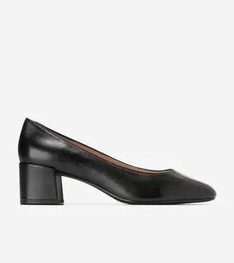Cole Haan Womens Go-To Shayla Block Heel Pumps - Black Size 10.5