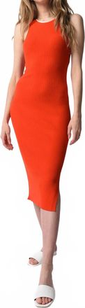 Rag & Bone Kishi Seamless Tank Dress In Orange Flame