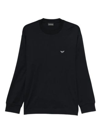 Emporio Armani logo-patch sweatshirt - Blue