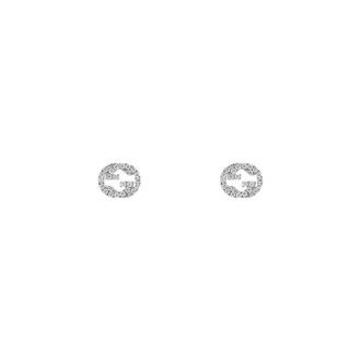 Gucci Interlocking Oorbellen - Dames - Oorbellen - Grijs - ONE Size - Accessoires