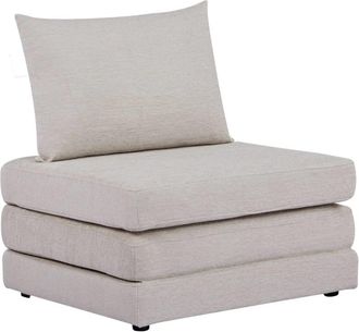 Sweeek Sill&oacute;n cama tejido chenilla 1 plaza, beige