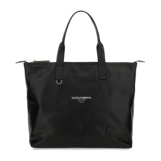 Dolce & Gabbana Tote Bags, male, Black, Size: ONE SIZE Medium Shopper