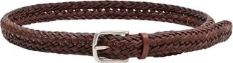 Orciani Cintura Intrecciata - Heren - Riemen - Bruin - 90 CM - Leer - Accessoires