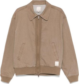 Emporio Armani Brown Long Sleeves Logo Jacket