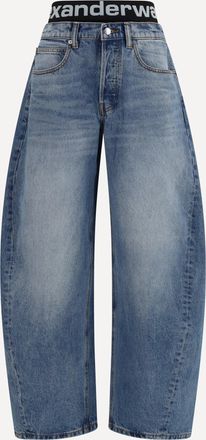 Alexander Wang Jeans con cintura a strati e logo in vita Woman 25