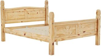 Home Discount Home Discount - Corona Solid Pine Wood Bed Frame, High Foot End, 4ft6 Double, 190 x 135 cm