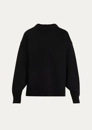 The Row Ophelia Wool-Cashmere Crewneck Sweater