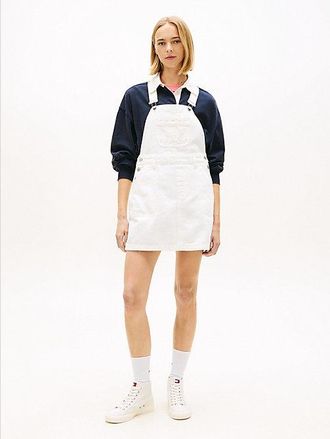 Tommy Hilfiger Logo Pocket Mini Denim Dungaree Dress