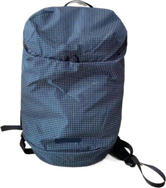 Generic Trendy Backpack Checkered Outdoor Mountaineering Waterproof Weight Loss Mens(Gray-blue grid)