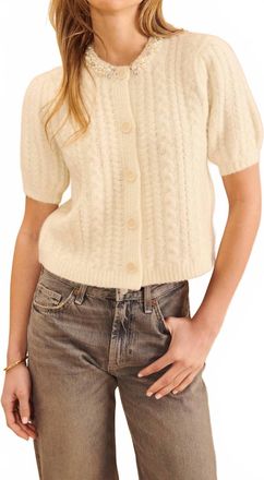 John & Jenn Maxwell Cardigan In Creme