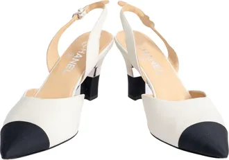 Chanel Two-tone Slingback Pointed Toe Heels