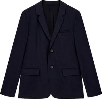 Emporio Armani Single-breasted blazer - Heren - Jassen - Blauw - Maat: S Leer